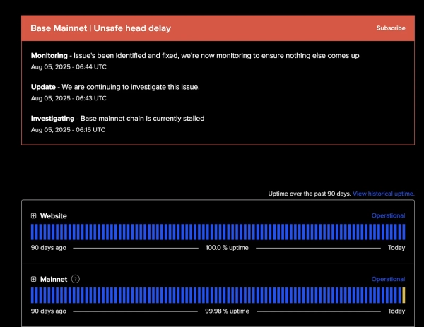 В сети Base произошел сбой 