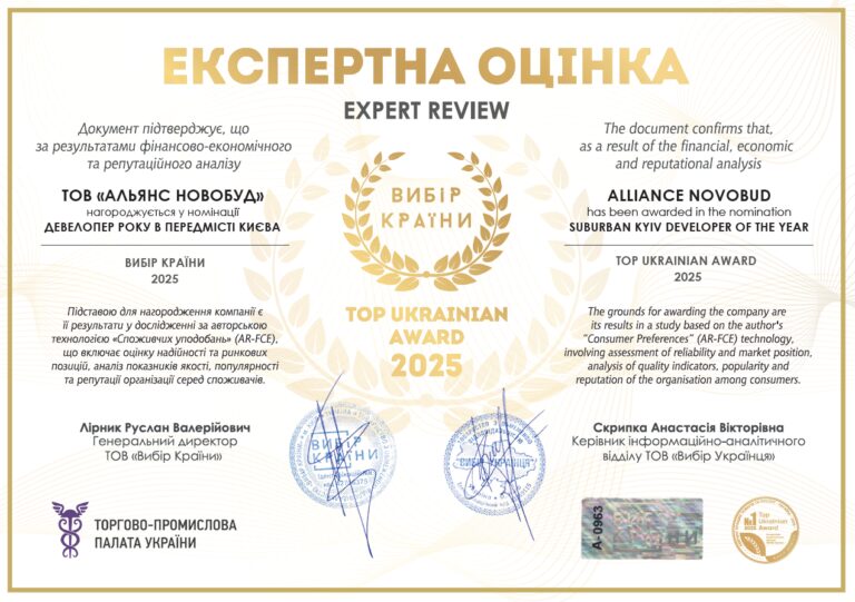 Alliance Novobud: Девелопер року 2025 передмістя Києва 3