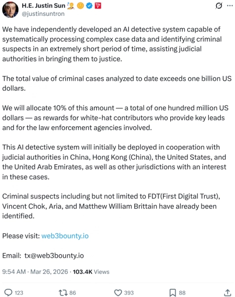 Tron CEO запустив платформу розслідування криптозлочинів за допомогою ШІ 4