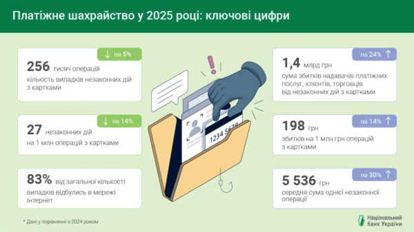 Втрати від карткового шахрайства зросли, попри зменшення операцій 4